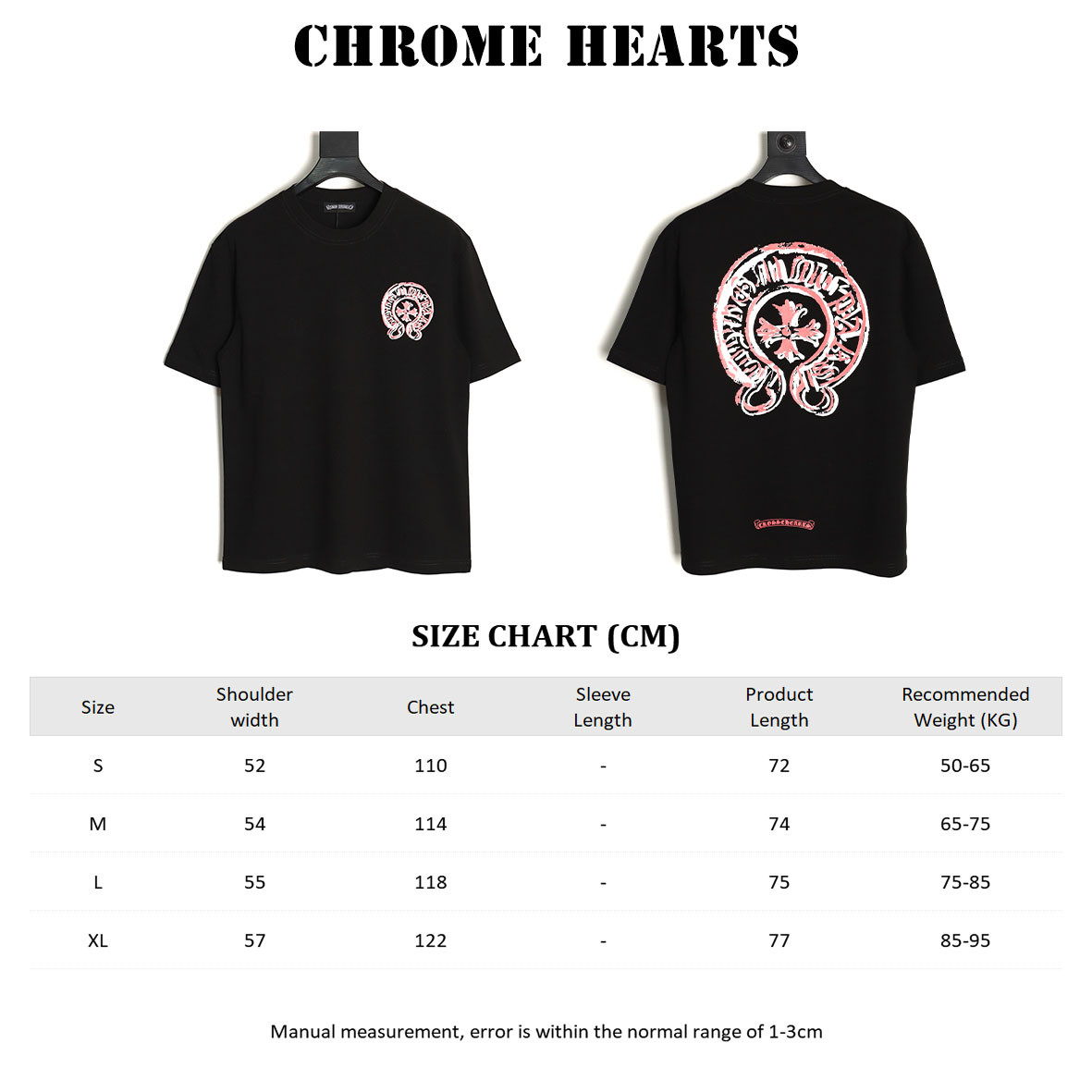 Chrome hearte ch 25ss Short-sleeved T-shirt