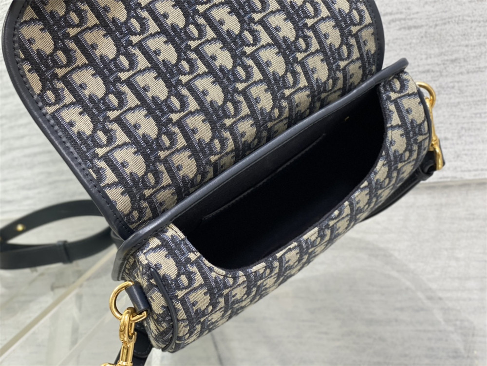 medium D*or bobby bag blue D*or oblique jacquard