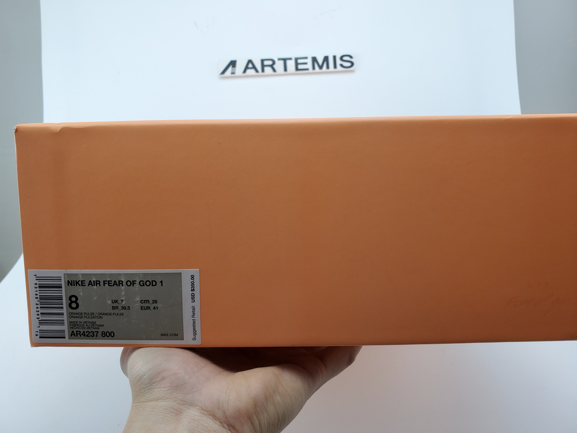 Air Fear Of God 1 Orange Pulse