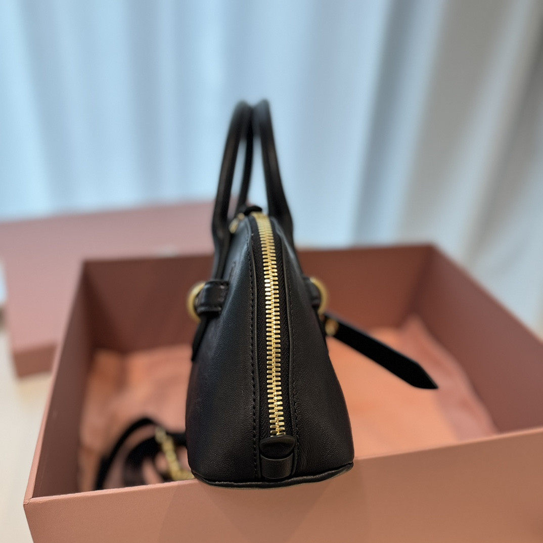 Miu Miu Aventure nappa leather top-handle bag 16.5x28x10cm