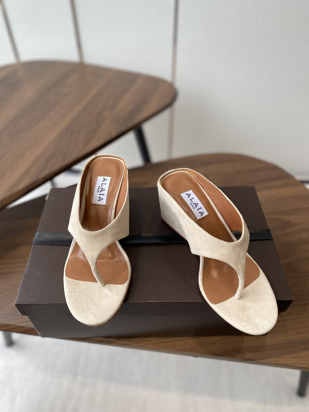 UA Alaia Wedge Cube Satin Sandal(Customized Size 7-10 days production time)